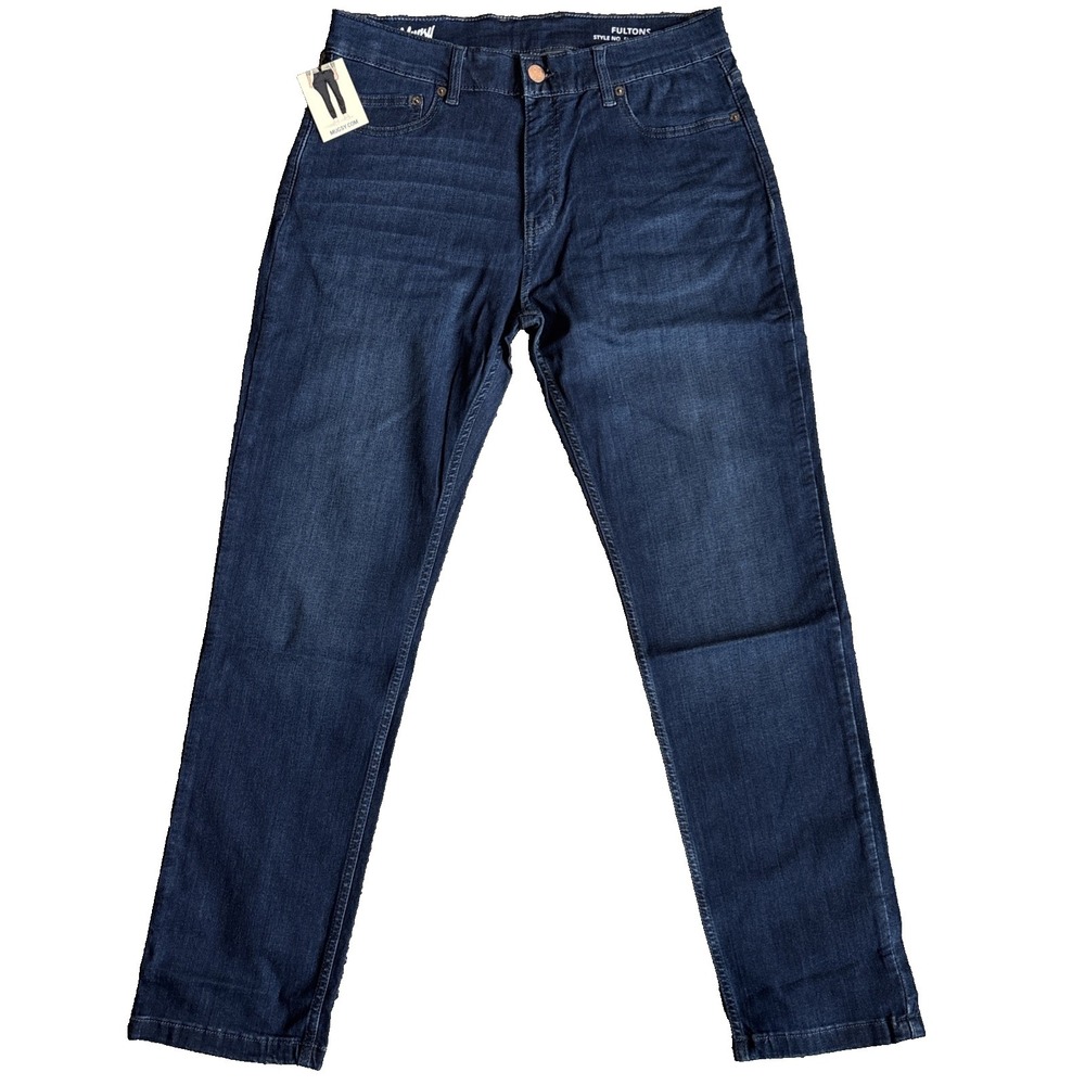 NWT Mugsy Fultons Jeans Mens 34x30 (32x29) Straight Comfort Stretch FLX3NFU $118